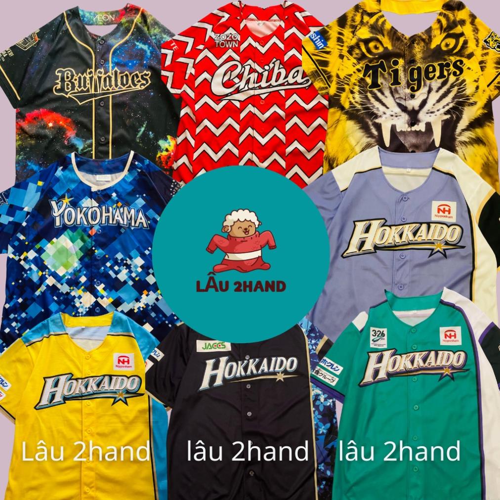 ( Hàng 2hand loại 1) Áo bóng chày, áo jersey, baseball, tay ngắn bigsize unisex nam nữ, phong cách hip hop, Lâu 2hand !