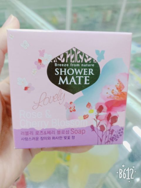 XÀ PHÒNG DƯỠNG DA SHOWER MATE ROSE &amp; CHERRY BLOSSOM 100G