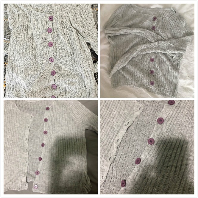 Áo Croptop Dệt Kim Tay Dài Thời Trang Mùa Hè Cho Nữ