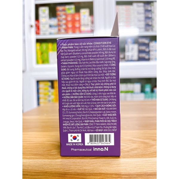 ✅ Viên uống CONDITION EYE – Bổ sung dưỡng chất hỗ trợ tăng cường thị lực cho mắt