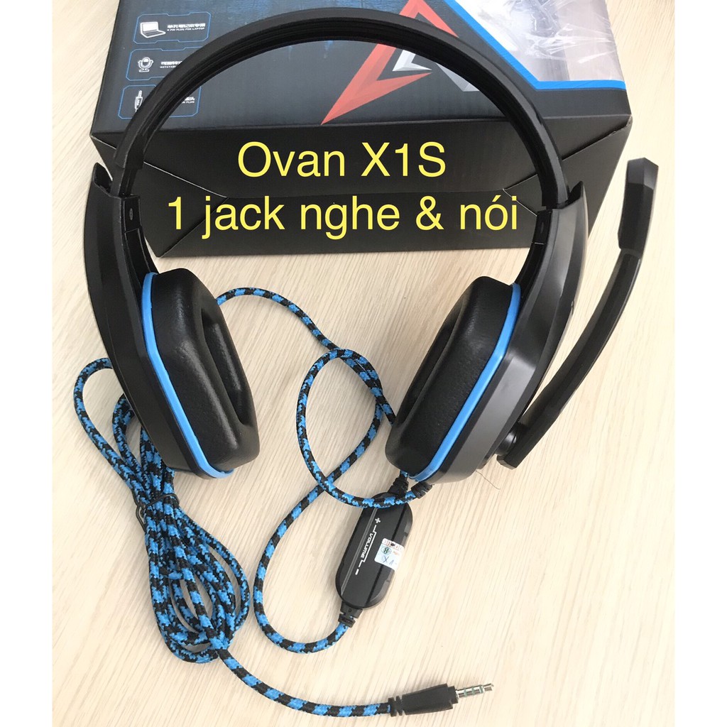 HEADPHONE OVANN X1-S 1 JACK NGHE & NÓI CHO PC,LAPTOP THẾ HỆ MỚI