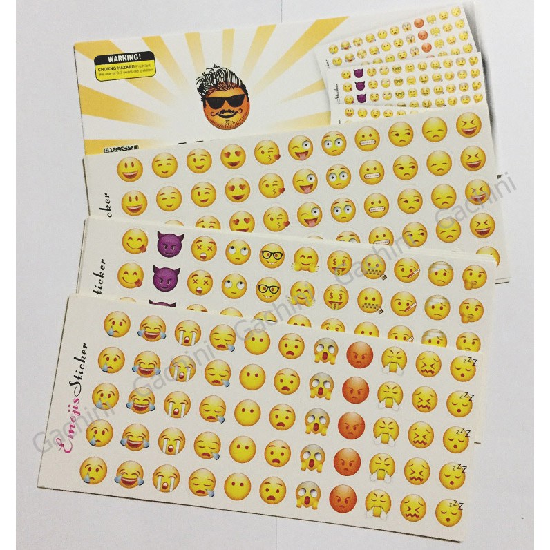 Set 660 sticker Emoji Marji, phụ kiện planner (set 12 tờ)