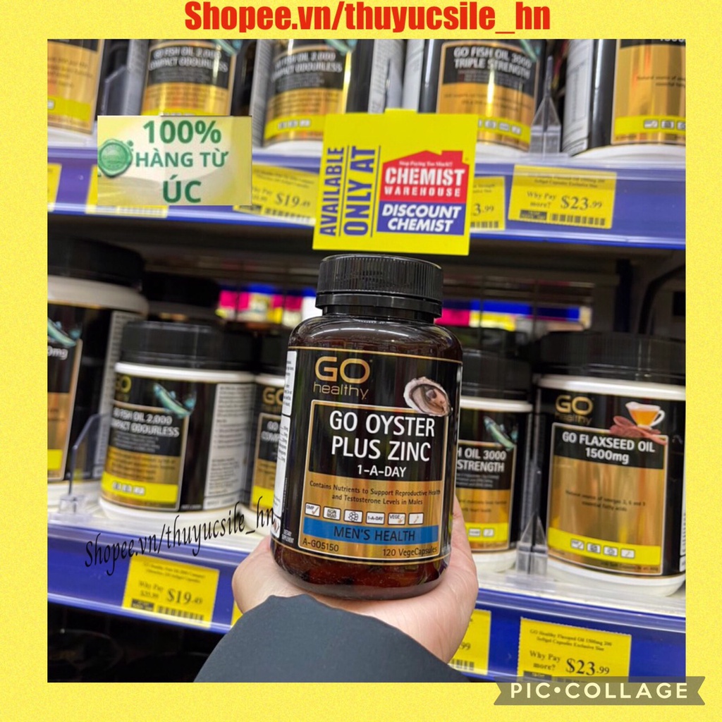 Tinh Chất Hàu GO Healthy Oyster Plus 60 Viên -120 Viên Nội Địa