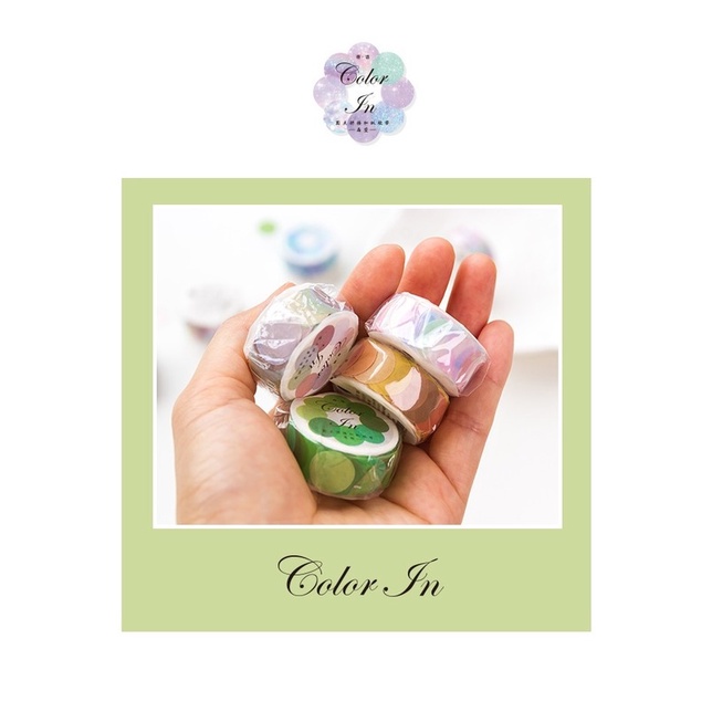 Set 100 Miếng Dán Giấy Ghi Chú Họa Tiết Chấm Bi Dễ Thương Dùng Trang Trí