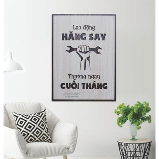[Rẻ Vô Địch] Tranh Gỗ,Tranh Treo Tường Khắc Gỗ Cắt Lase Tạo Động Lực Làm Việc- Lao Động Hăng Say...
