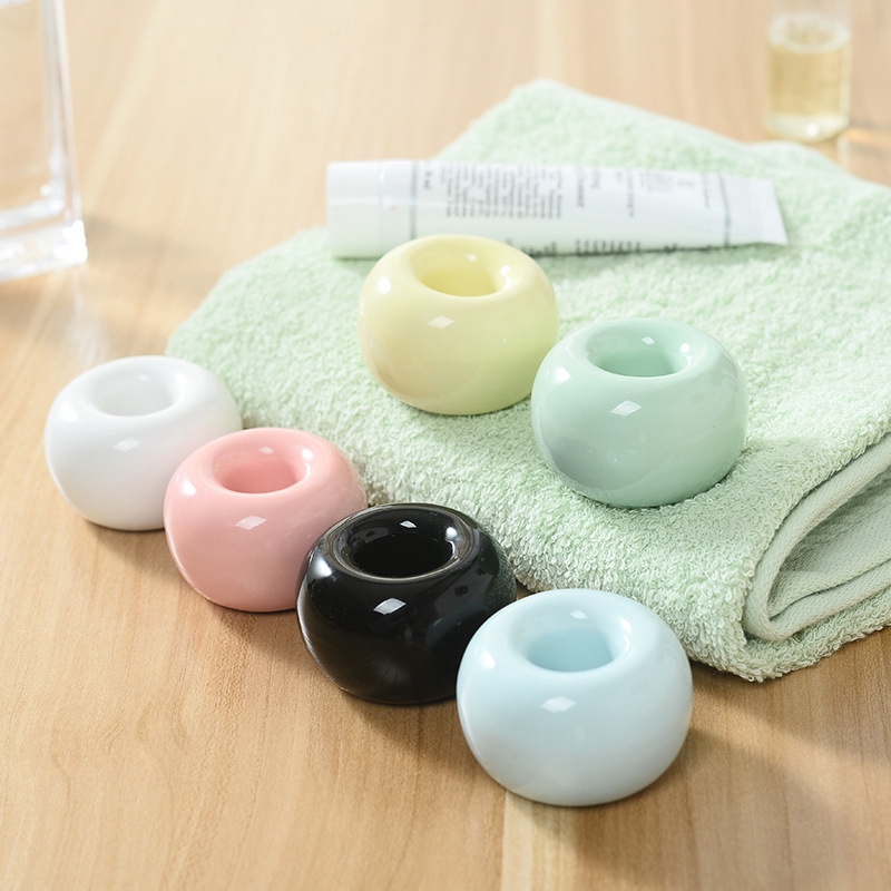Giá đỡ bàn chải đánh răng bằng gốm sứ thiết kế đơn giản nhỏ gọn
