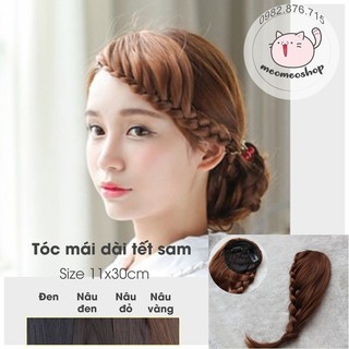 Tóc mái giả tết đuôi sam