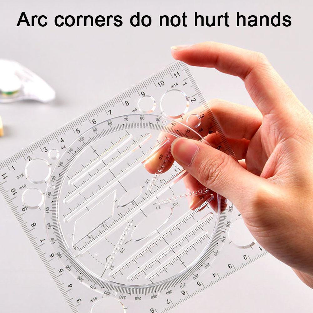 Thước Kẻ Hình Tròn Có Thể Xoay Được Đa Năng V8N5 Dành Cho Học Sinh