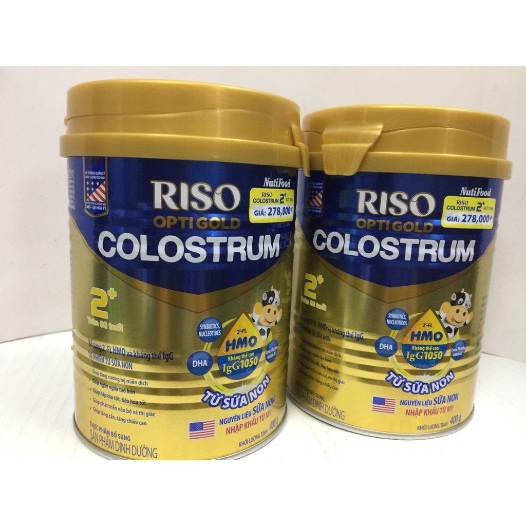 Sữa_ Bột _Riso OPTI GOLD COLOSTRUM_0+/1/+2+/ 400g_Combo 2lon 400g