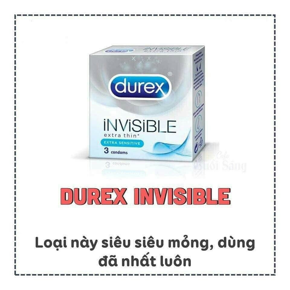 Bộ 5 Hộp BCS SIÊU MỎNG Durex Invisible - Hộp 3 cái