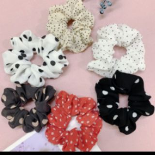 15Chun tóc scrunchies vải