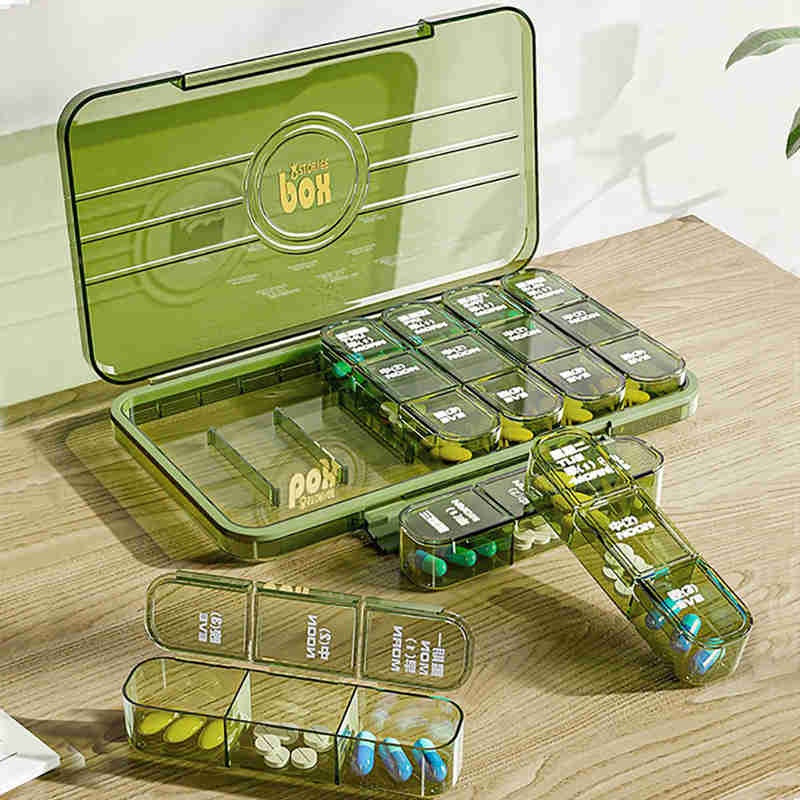 Hộp Đựng Thuốc Trong Suốt Sức Chứa Lớn Dễ Sử Dụng