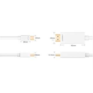 [Mã SKAMSALE0123 giảm 10% đơn 200k] Cáp Mini DisplayPort to HDMI dài 3m Ugreen 10419