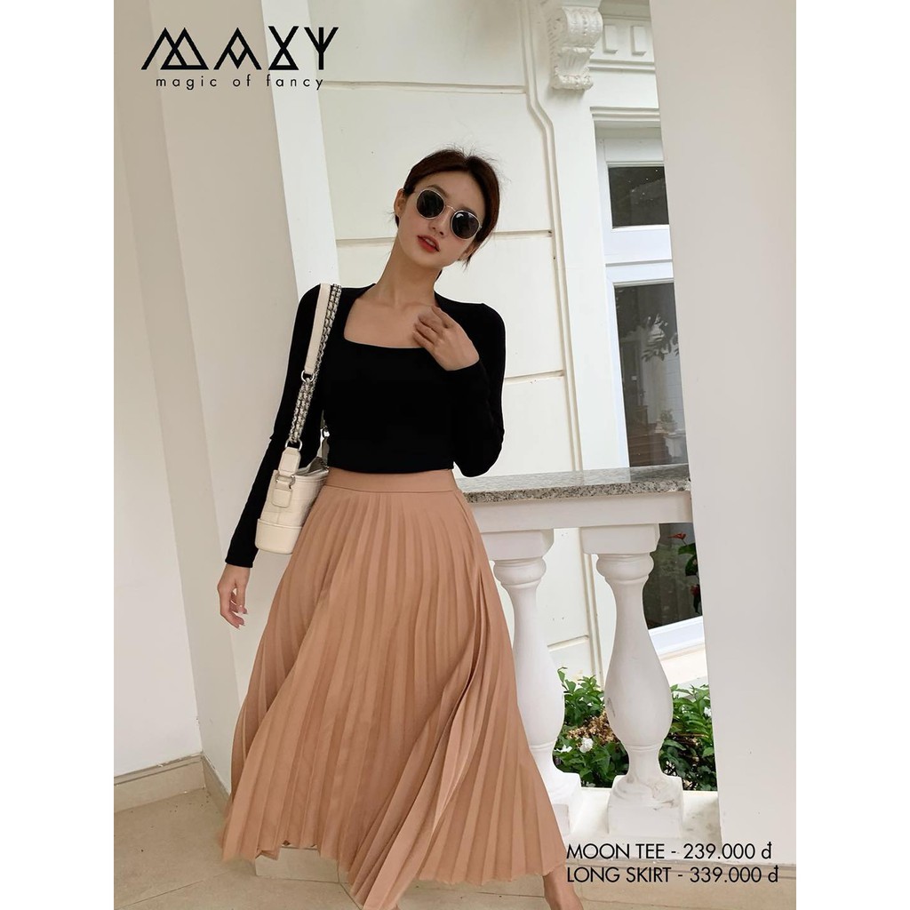 Chân váy dài xếp ly rẻ quạt long pleated skirt Maxy Workshop | BigBuy360 - bigbuy360.vn