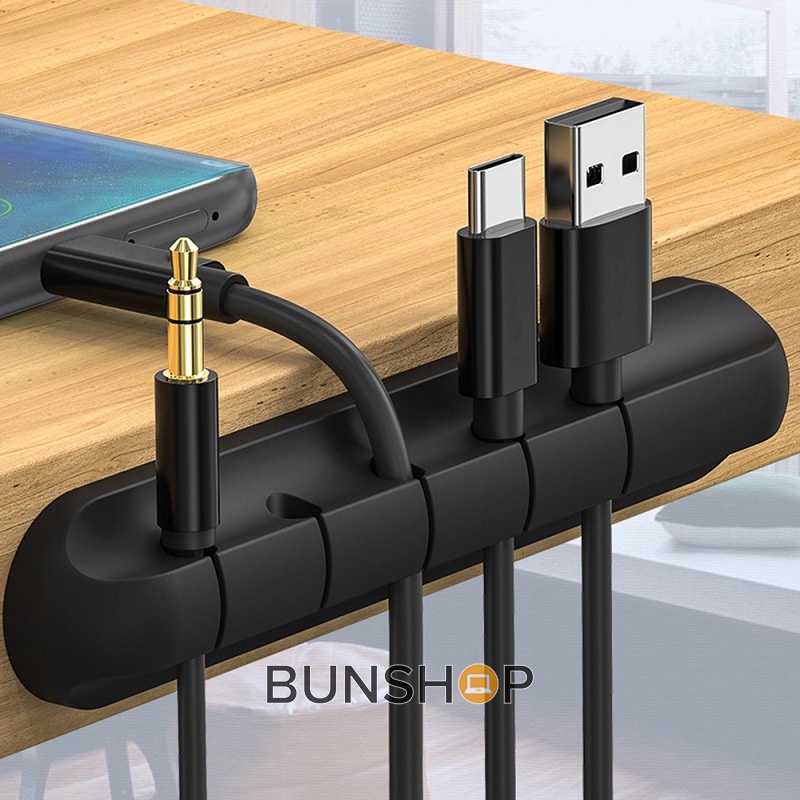 Đế dán / Kẹp giữ cố định chống rối dây cáp sạc điện thoại, tai nghe, dây phụ kiện đa năng