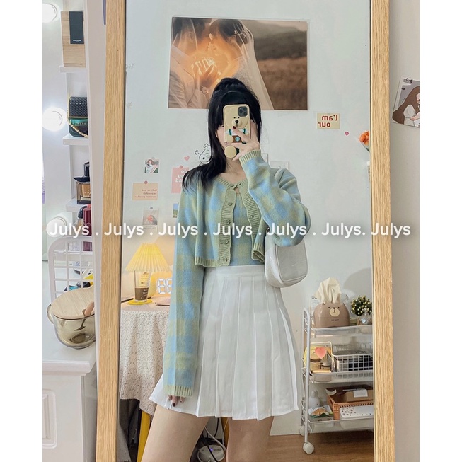 [Mã 2611THTRANG100K hoàn 10% xu đơn 99K] SET ÁO CROPTOP LEN KẺ Ô JULYS STORE (ảnh thật shop chụp kèm video cận chất) | BigBuy360 - bigbuy360.vn
