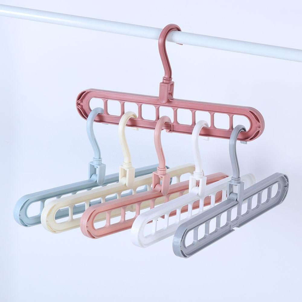 KUNHEV Móc Nhựa Treo Quần Áo 9 Lỗ Xoay 360 Độ Tiện Dụng° Móc Treo Quần Áo Xoay Được