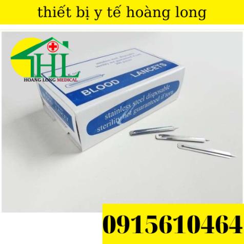 Kim Chích Máu Rạch Mụn Blood Lancet Hải Nam Hộp 200 Cái