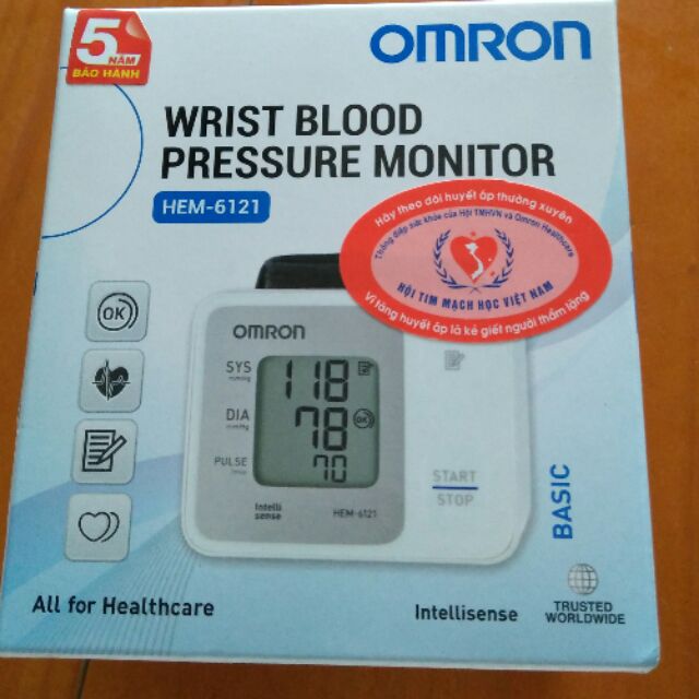 Máy đo huyết áp cổ tay omron 6121
