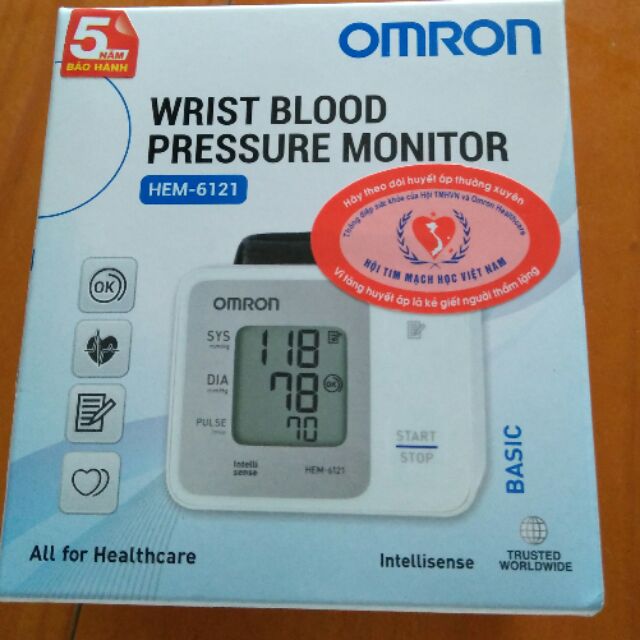Máy đo huyết áp cổ tay Omron HEM-6121