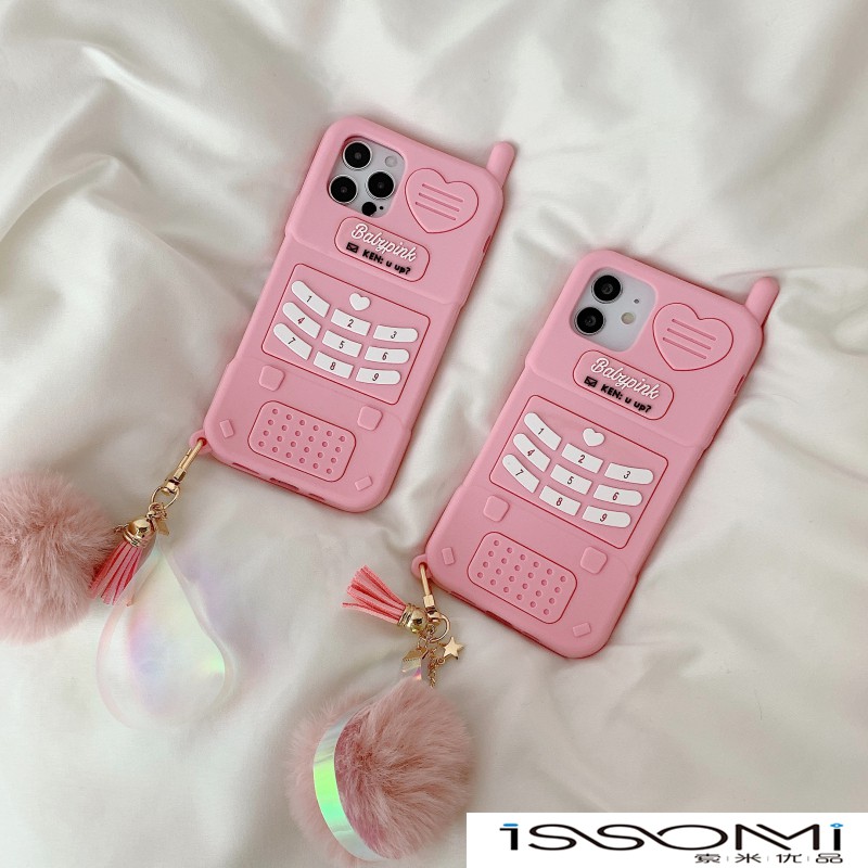 Ốp Điện Thoại Màu Hồng Sáng Tạo Cho Iphone11 12pro Max X Xr 7 8plus Se | BigBuy360 - bigbuy360.vn