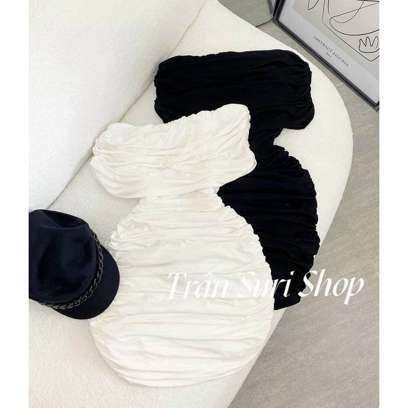 ĐẦM CÚP NGỰC BẸT VAI NHÚN BODY TÔN DÁNG SANG CHẢNH [kèm ảnh thật], ĐẦM BODY  BẸT VAI - CÚP NGỰC- GỢI CẢM