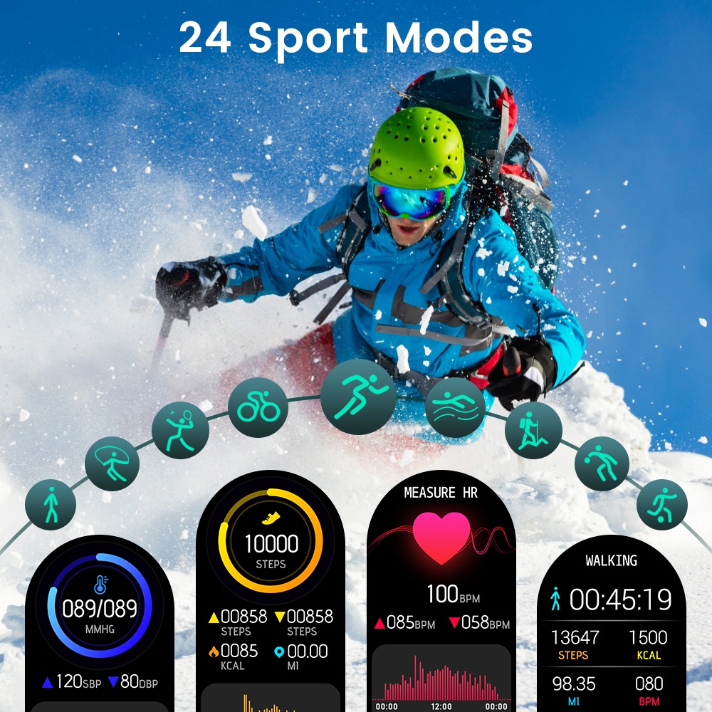 KOSPET TANK M1 Smartwatch Rugged Ngoài Trời Không Thấm Nước Đồng Hồ Thể Thao Cho Android IPhone