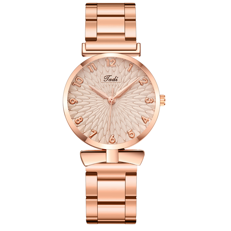 ZOLFA Elegant Rose Gold Stainless Steel Strap Female Watches Classic Black Ladies Dress Analog Clocks Đồng hồ nữ