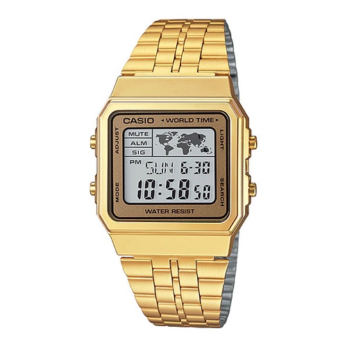 Đồng hồ Unisex nam dây kim loại CASIO A500WGA-9DF chính hãng