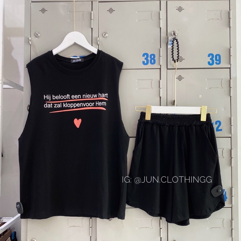 TANKTOP | Set bộ Tank Top hè trái tim kèm bra - ẢNH CHỤP TẠI JuNclothingg | BigBuy360 - bigbuy360.vn