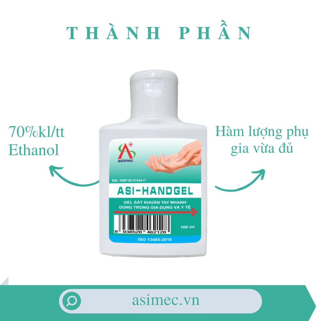 Gel rửa tay khô ASI HANDGEL 100ml (Chính hãng)