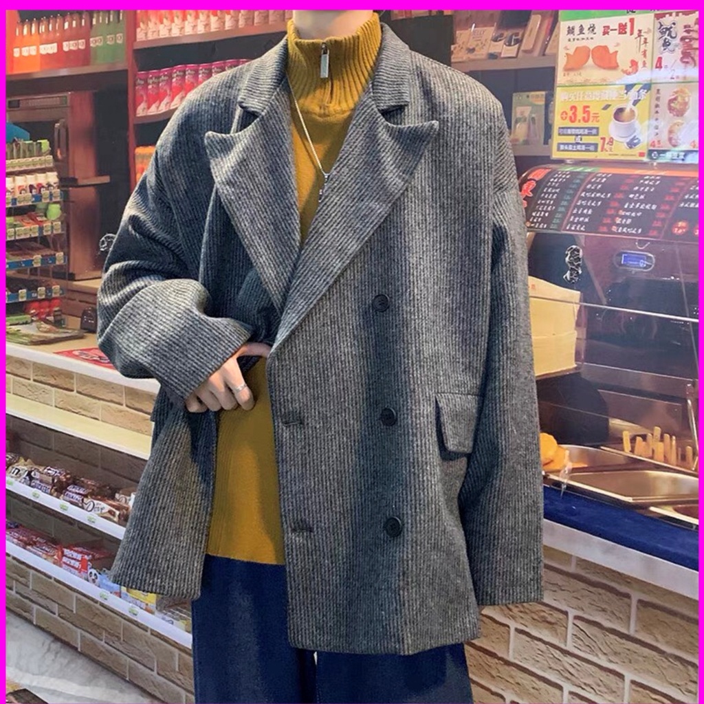 Áo Blazer nam Form rộng phong cách độc đáo , nhẹ nhàng 2021