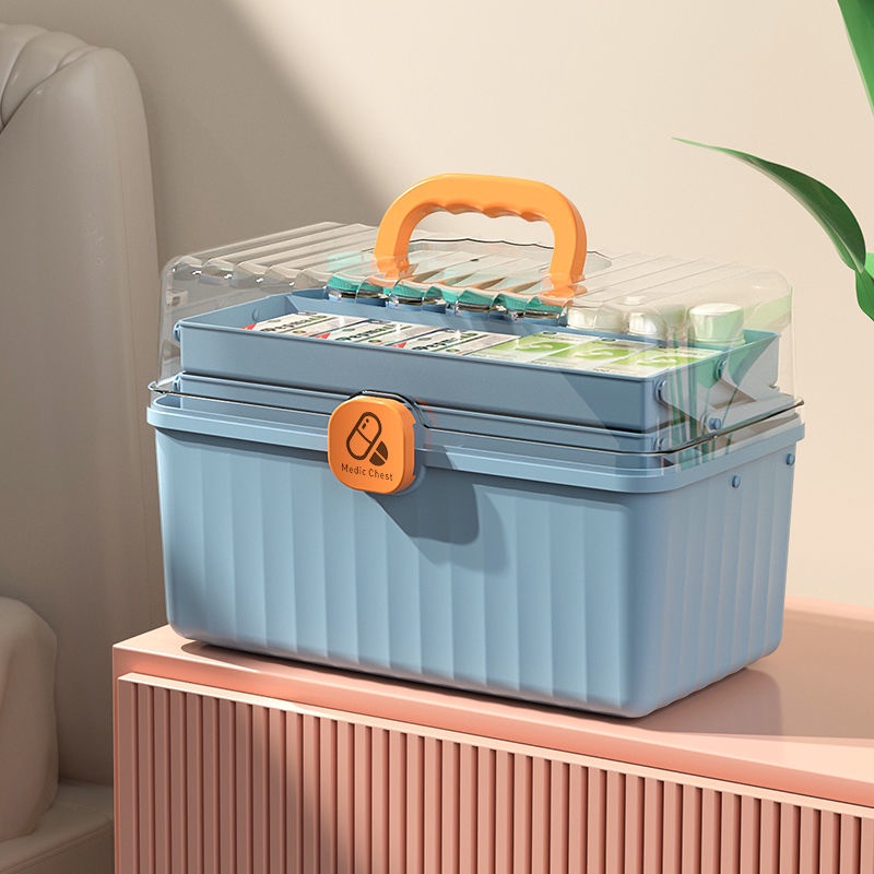 A - LIFE Hộp Đựng Thuốc Cỡ Lớn Nhiều Tầng Tiện Dụng Cho Gia Đình