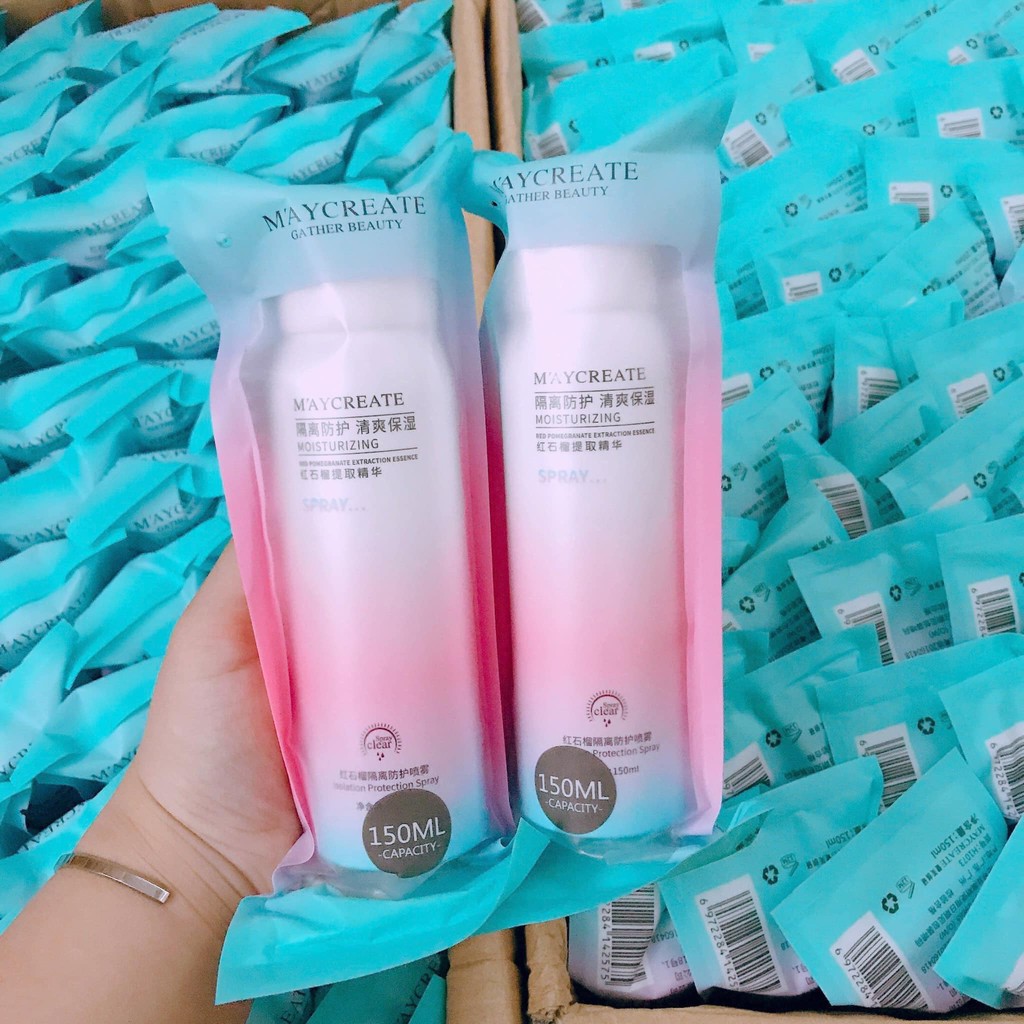 Xịt Chống Nắng Trắng Da MayCreata 150ml
