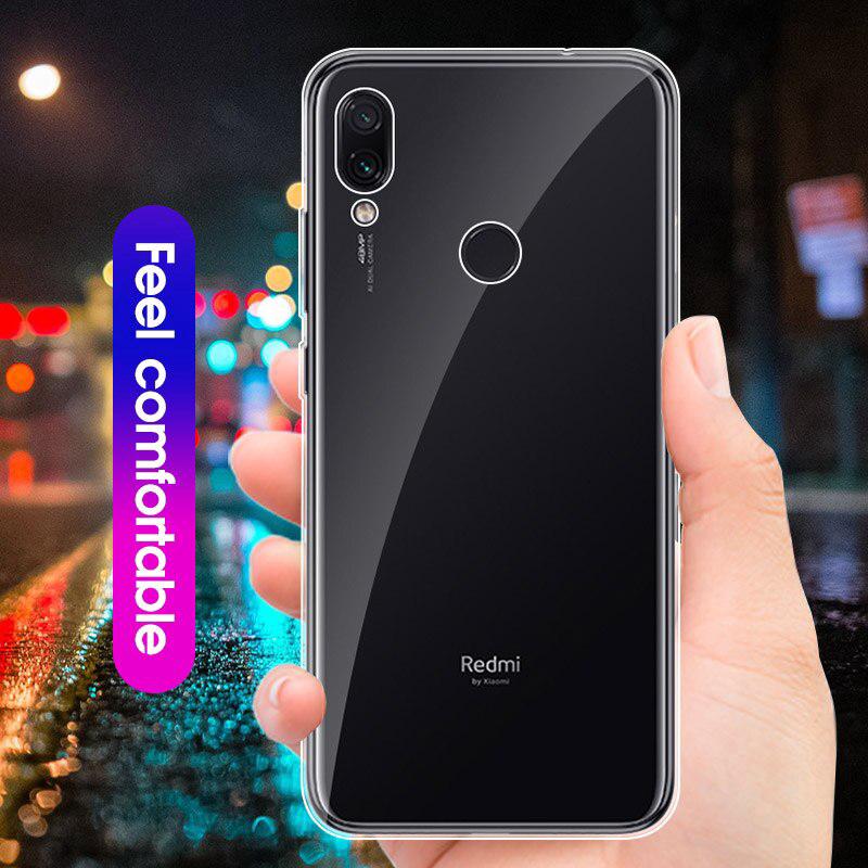 Ốp điện thoại silicon trong suốt cho Xiaomi Redmi Poco F1 Mi 8 9 Redmi 7 Note 7 6 5 Pro
