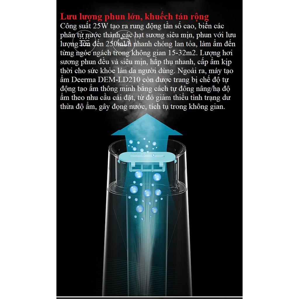 Máy tạo độ ẩm không khí Deerma LD210 Dung tích 4L hiển thị độ ẩm OLED 3 màu điều khiển cảm ứng - Minh Tín Shop