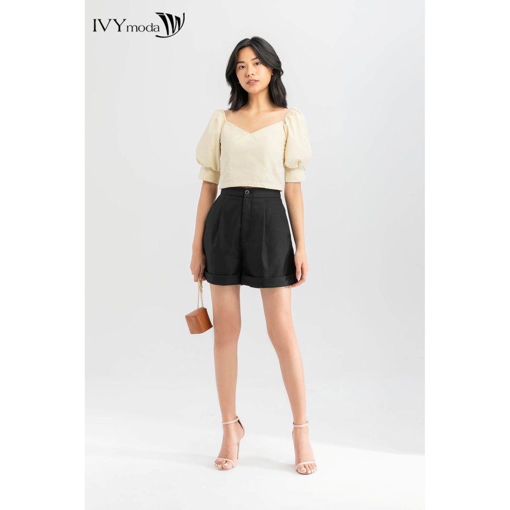 Quần sooc nữ ống suông thiết kế IVY moda MS 20B8592