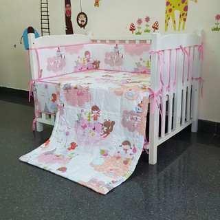 Quây và ga cho cũi có đủ size - Quây Ga bọc nệm cũi, ga trải giường cho bé hàng cao cấp style Hàn Quốc chất liệu mềm mịn