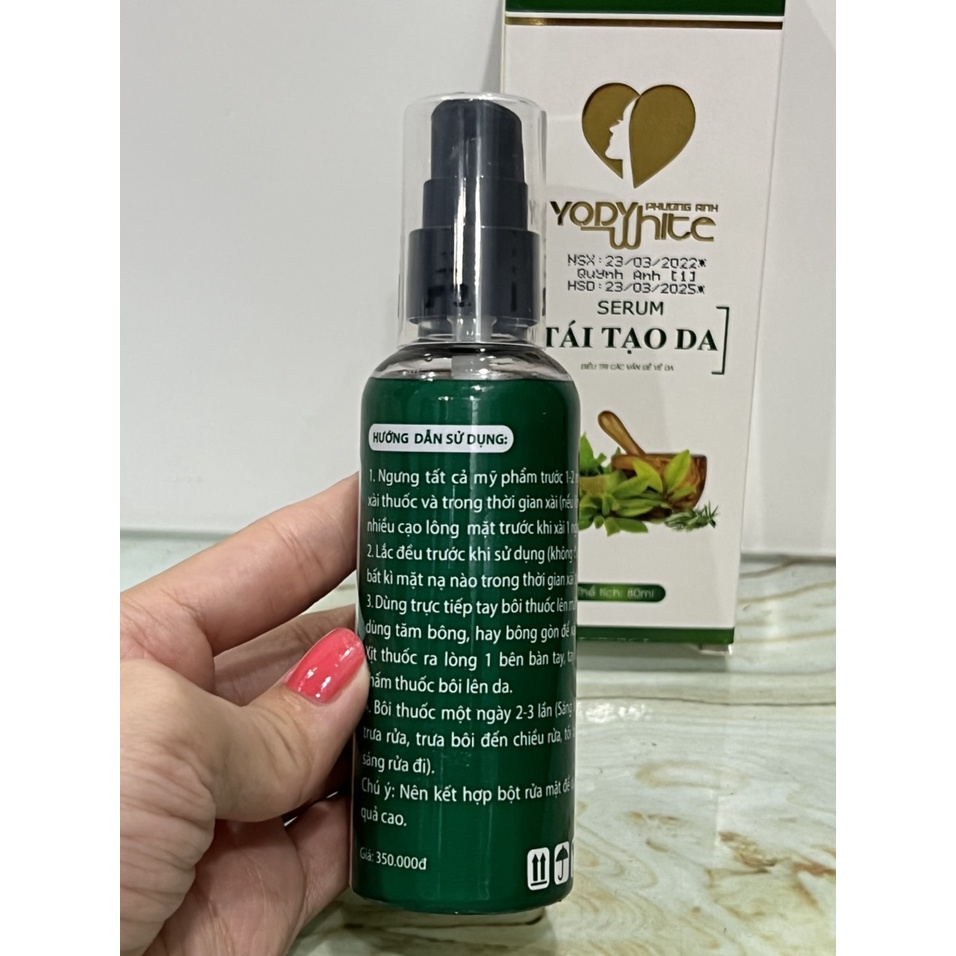 Serum tái tạo da phương anh yody white 80ml