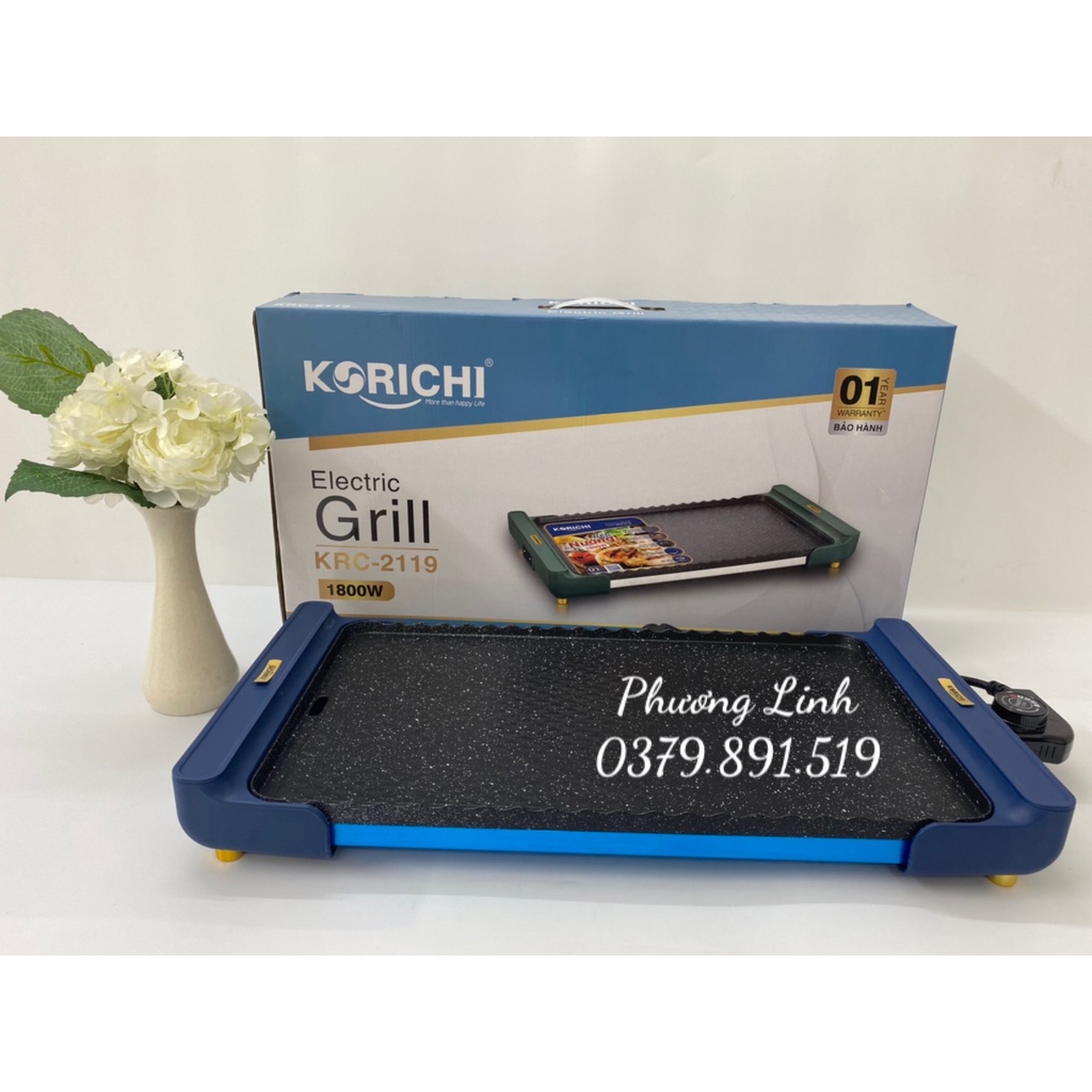Bếp nướng điện cao cấp Korichi KRC-2119 - Hàng chính hãng - Bảo hành 12 tháng