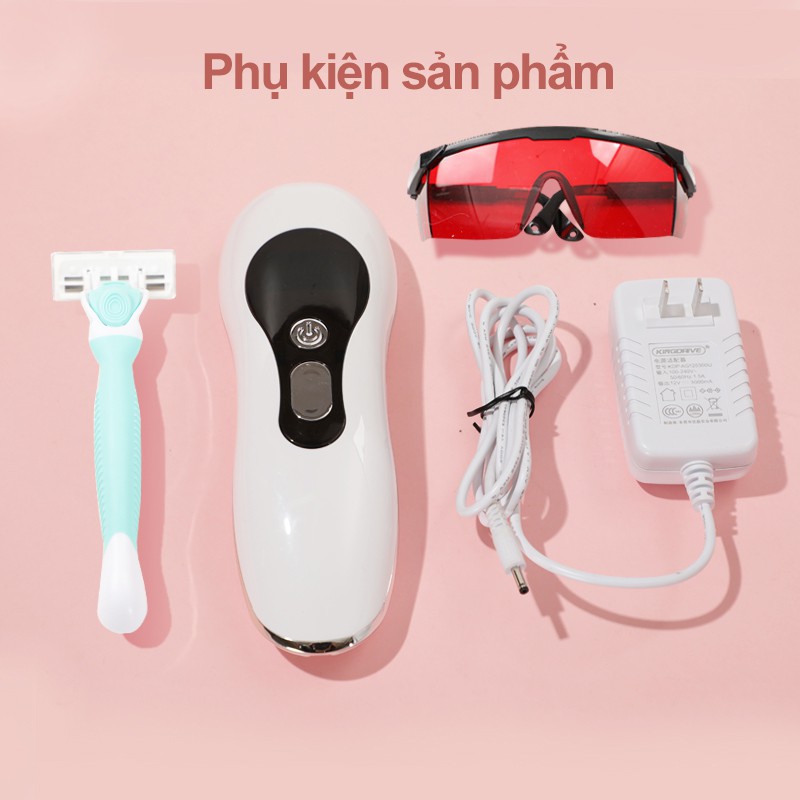 Thiết bị triệt lông bằng Laser xung IPL - Triệt lông mép, nách, vùng kín và toàn thân không đau tại nhà - Máy triệt lông