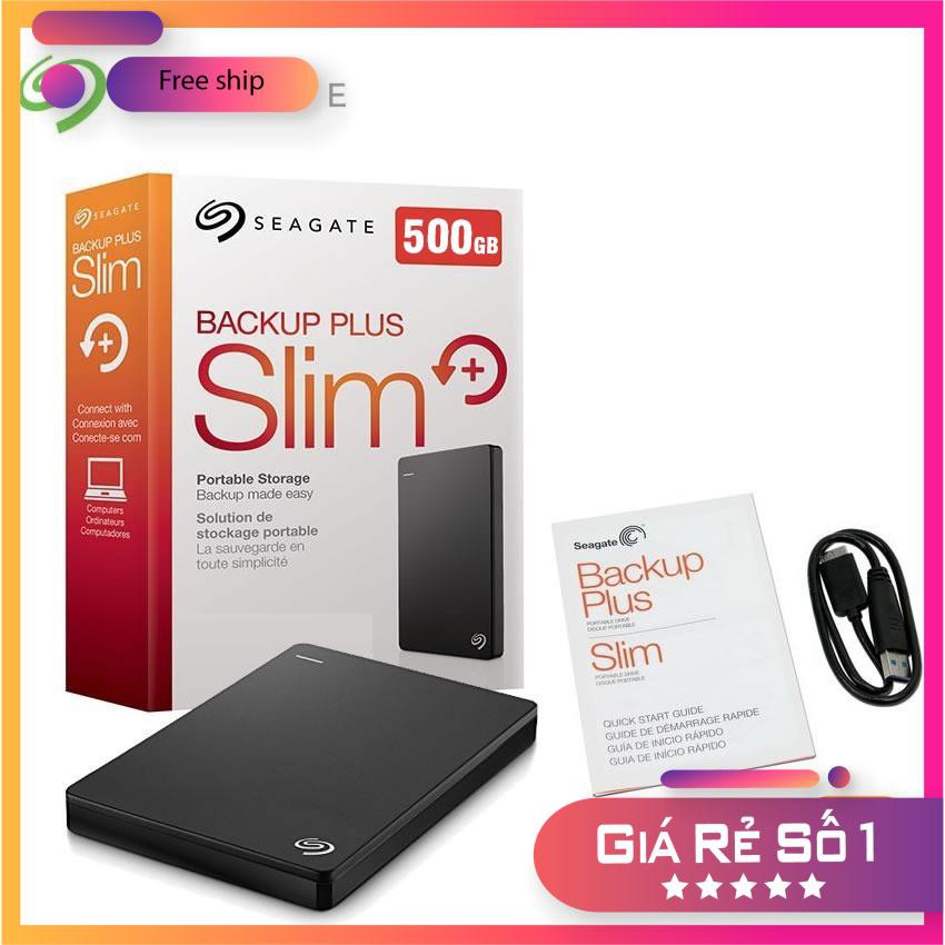 Ổ CỨNG DI ĐỘNG SEAGATE 500GB BACKUP SLIM - BH 24 THÁNG