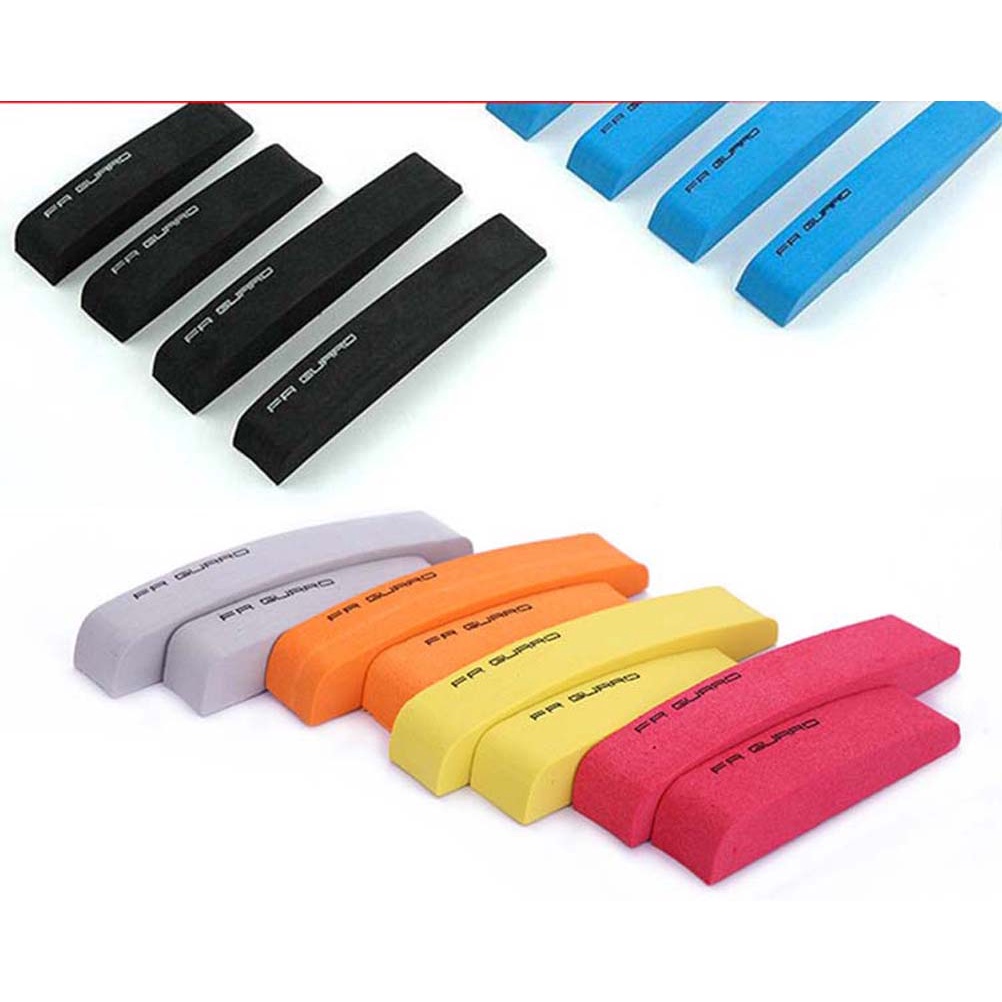 Set 4 Đệm Cao Su Bảo Vệ Cạnh Cửa Xe Hơi Màu Trắng Đen Xanh Dương