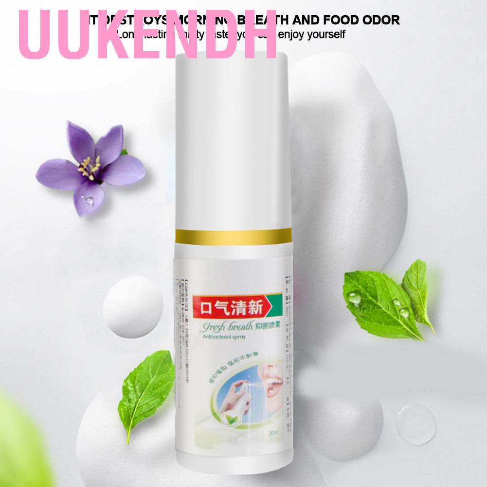 Uukendh Oral Hygiene Care Bad Breath Odor Herbal Mouth Freshener Antibacterial Spray 30ml