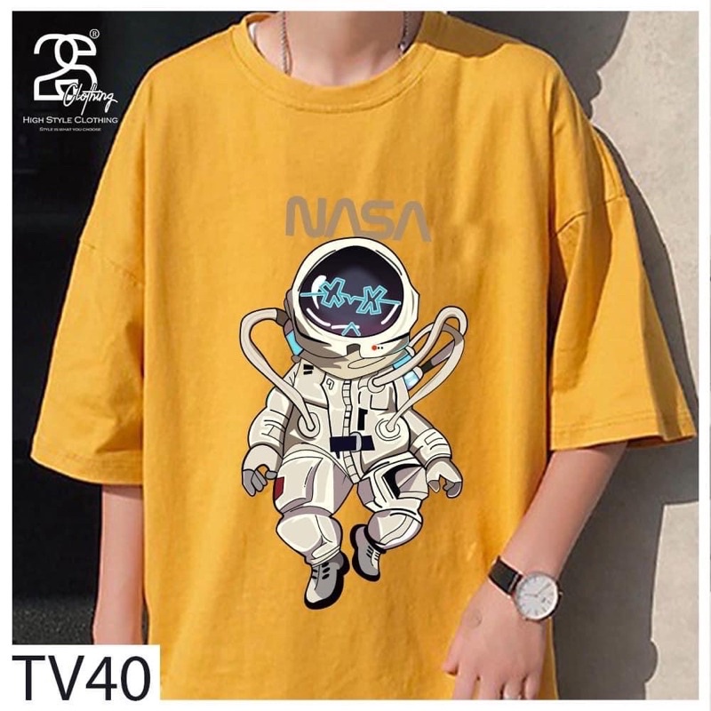Áo thun cotton unisex nam ,nữ overisze phi hành gia