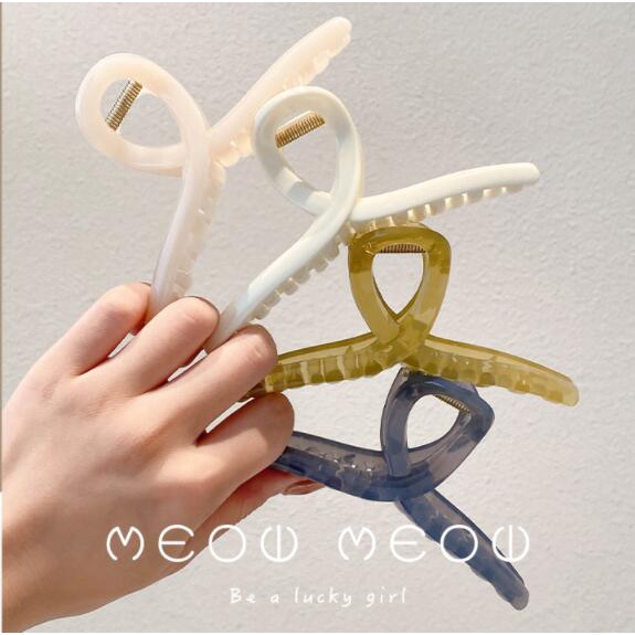 Kẹp Tóc Hình Cá Mập Trong Suốt Cỡ Lớn Phong Cách Hàn Quốc Thời Trang Cho Nữ 2022