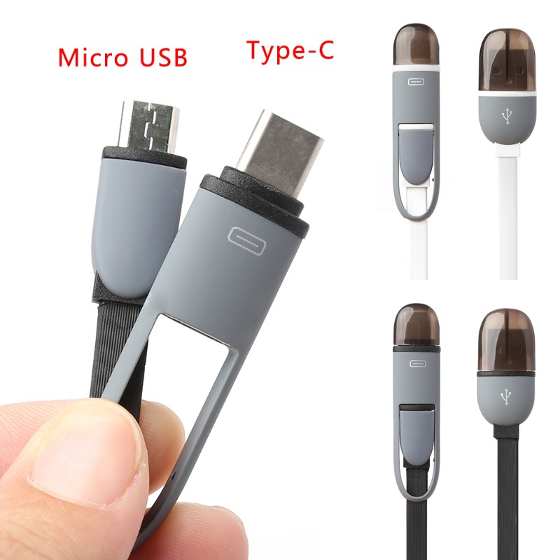 Cần bán 2-In-1  USB 3.1 Type C+Micro USB Charge Data TPE Flat Cable For Android Phone