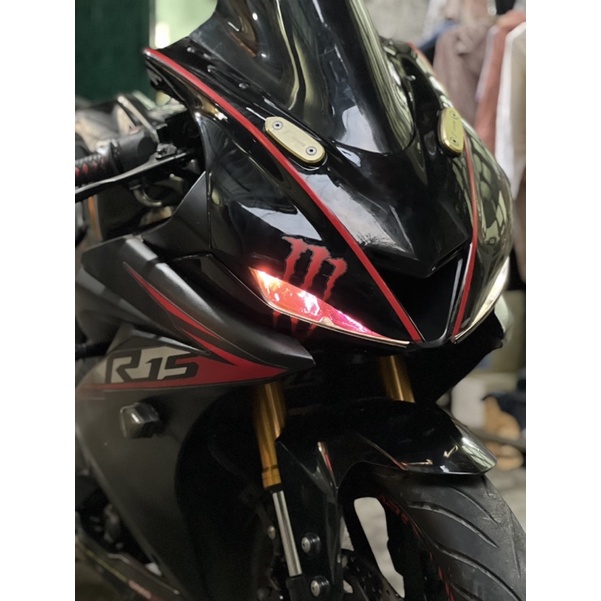dán decal mèo cào monter mặt nạ chóa đèn r15 mt15 cbr150 tfz fz150 fz155 gsx ex winner sh nvx raider satria nouvo ab
