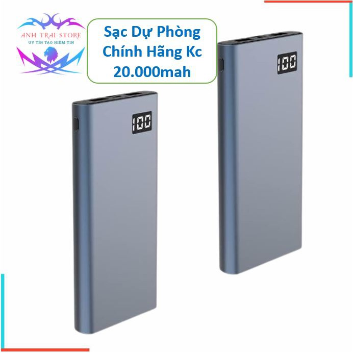 SẠC DỰ PHÒNG 20.000mah CHÍNH HÃNG KC B10 Freeship Extra SDP Hỗ Trợ Sạc Nhanh - Bảo Hành 12 Tháng