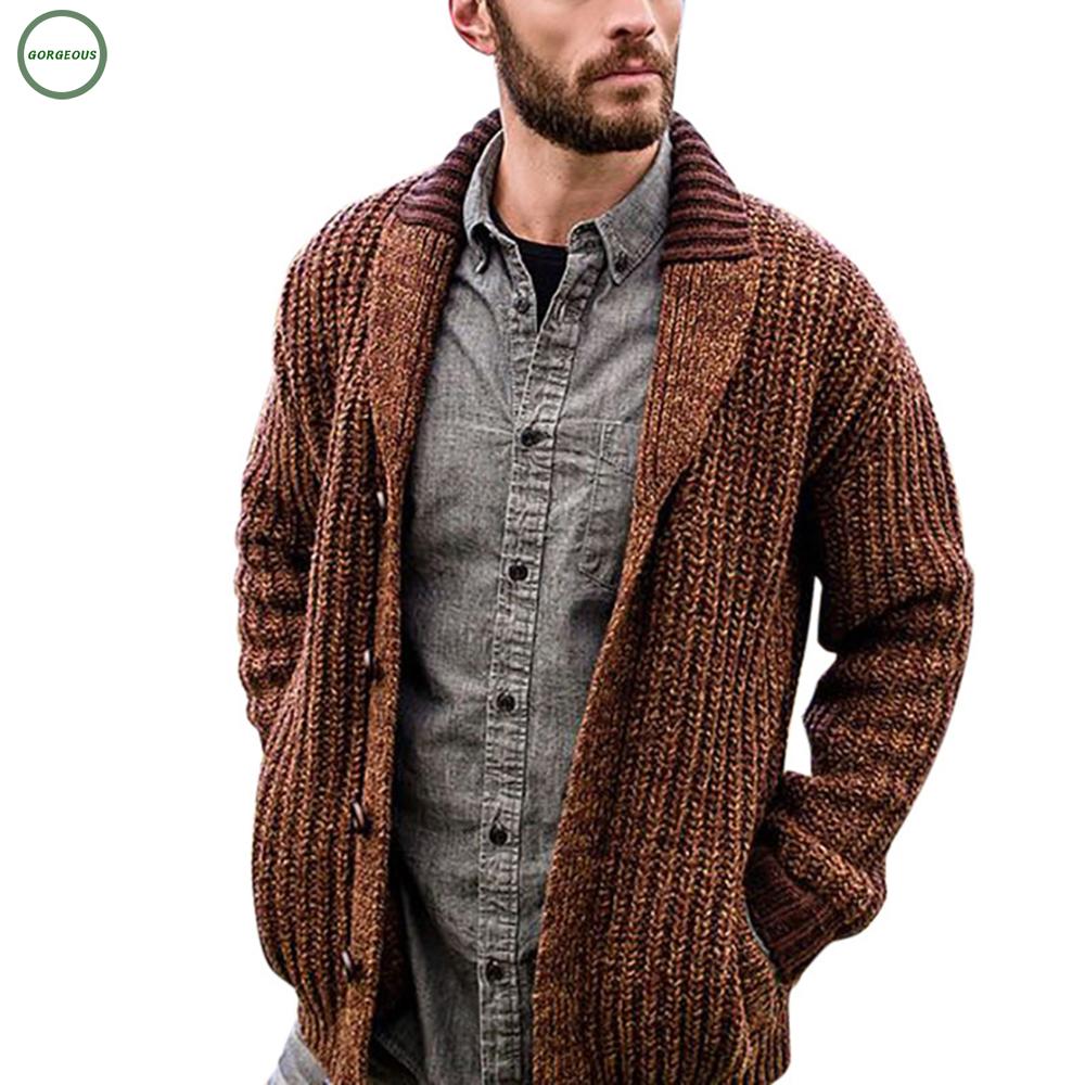 Sweater Casual Winter Jumper Overcoat Sweater Cardigan Single-Breasted